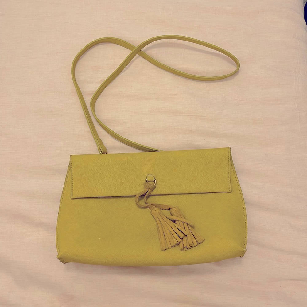 Mustard Yellow Anthropologie Crossbody Purse